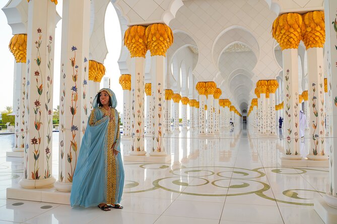 Dubai To Abu Dhabi: Grand Mosque, Royal Palace & Etihad Towers - Ferrari World is a photo stop, not a theme park visit