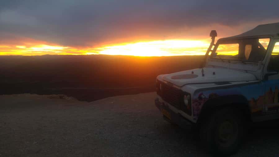 Eilat Mountains: Sunset Jeep Adventure to Mount Joash - From your hotel to the desert tracks