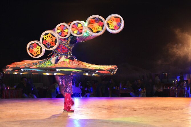 Evening Desert Safari Dubai with Camel Riding & BBQ Buffet Dinner - Belly dancing, fire, Tanura, and Arabic dance