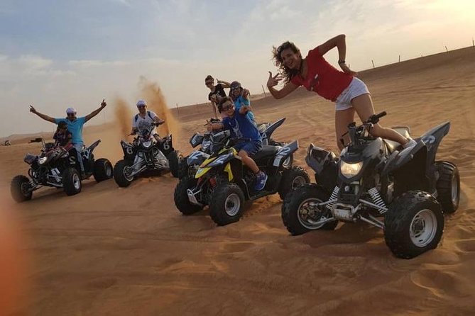 Evening Red Dunes Safari with Quad Biking, BBQ Dinner & LiveShows - Camel riding and quad biking in Lahbab