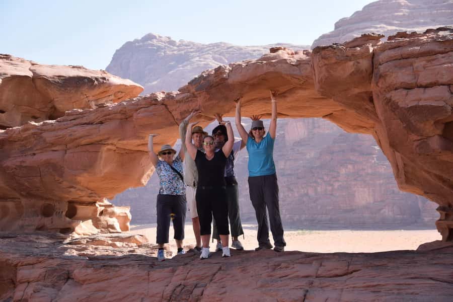 From Amman: Petra, Wadi Rum, & Dead Sea 2-Day Trip - Walking into Petra after the three-hour drive