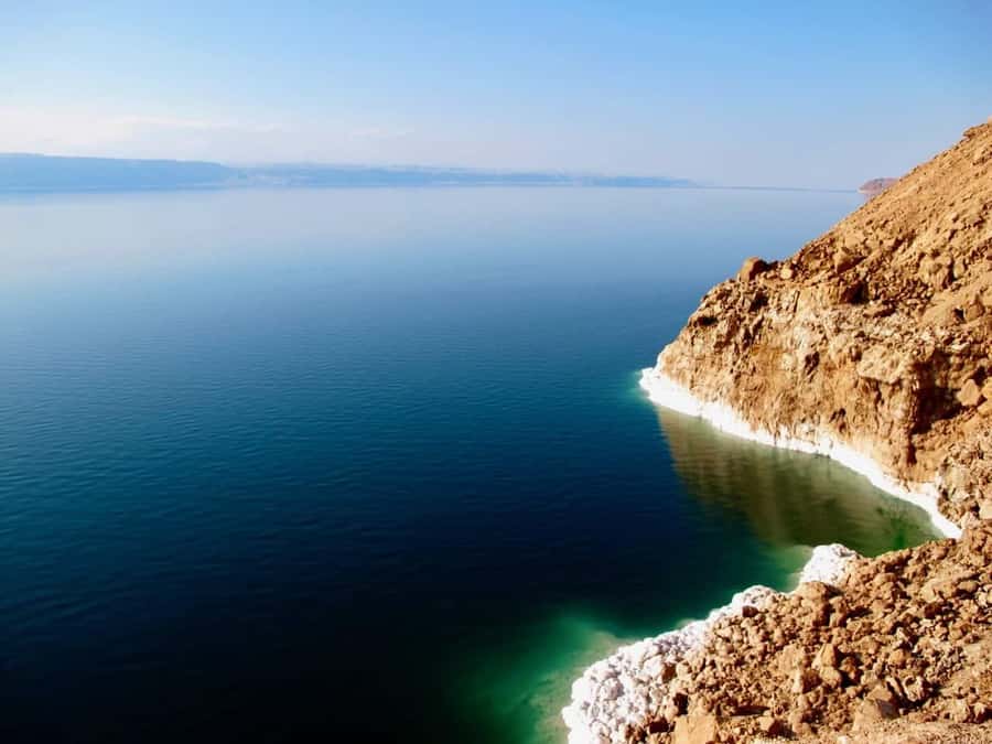 From Amman:To Al-Mujib Canyon & Dead Sea Salt Beach Day Trip - The Dead Sea Salt Beach after the hike