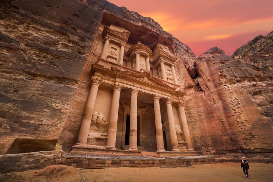 From Aqaba: Petra 1 Day Tour - The first view through the Siq