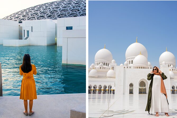 From Dubai: Abu Dhabi Day Tour with Grand Mosque & Louvre Museum - Sheikh Zayed Grand Mosque: two hours of marble and light