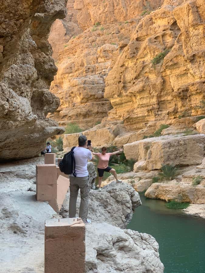 From Muscat: Wadi Shab & Sinkhole Private Tour & Free Lunch - Swimming through the cave to the waterfall
