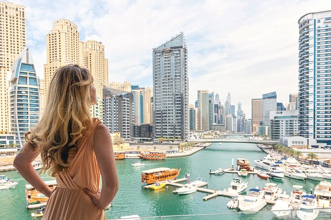 Full Day Dubai City Tour with At the Top Burj Khalifa Ticket - Dubai Marina and the first look at the modern city