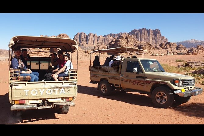 Full Day Jeep Tour and Overnight in Wadi Rum - Khazali Canyon and the small rock bridge