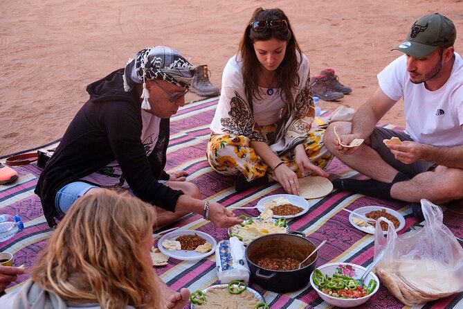 Full Day Jeep Tour in Wadi Rum (incl. Bedouin picnic lunch) - A Bedouin lunch in the open desert