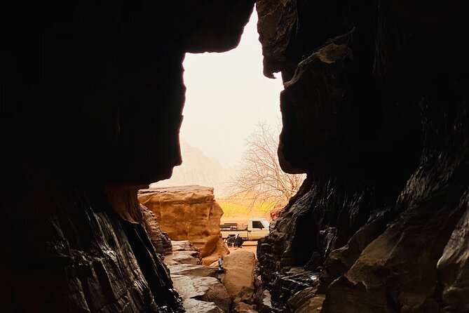 Full Day Jeep Tour & Traditional Lunch - Wadi Rum Desert Highlights - Burdah Rock Bridge from the ground