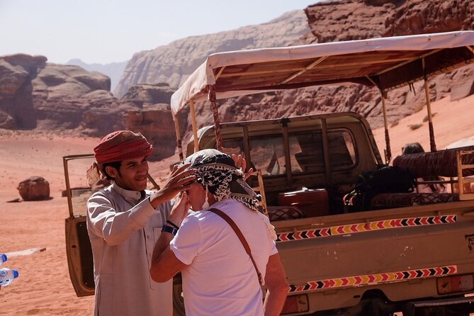 Half day Jeep Tour in Wadi Rum incl. water and Bedouin tea - Red Sand Dune Views and Bedouin Tea
