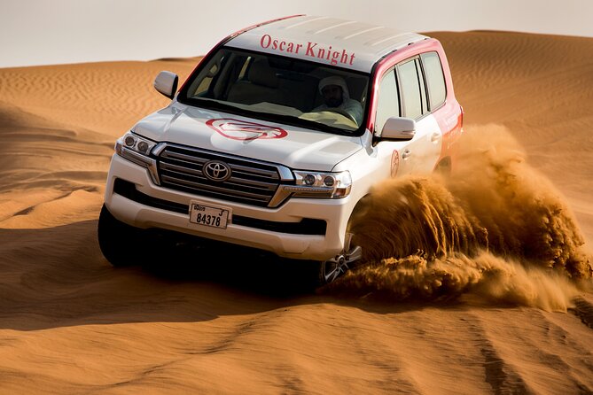 High Red Dunes with Camel Ride, Sandboarding, Falcon Show and VIP BBQ Dinner - Quick points before you book
