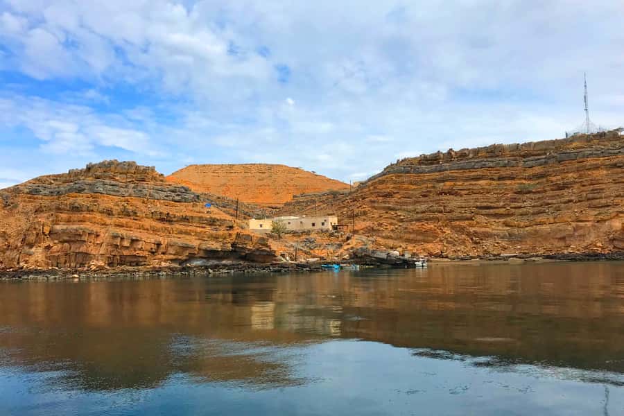 Khasab: Khor Sham Half-Day Cruise with Snorkeling & Dolphins - Looking for dolphins in the fjord