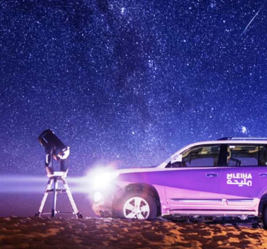 Mleiha Desert Safari with Sandboarding, Stargazing & Dinner - Leaving Dubai for Mleiha’s quieter desert