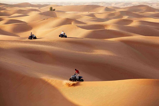 Morning Desert Safari with Quad Bike Tour Abu Dhabi - Sandboarding, skiing, and the desert camp