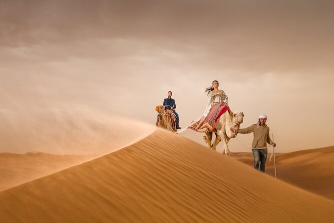 Morning Thrill: Exciting Desert Safari Adventure Camel Ride Dubai - The red dunes of Lahbab