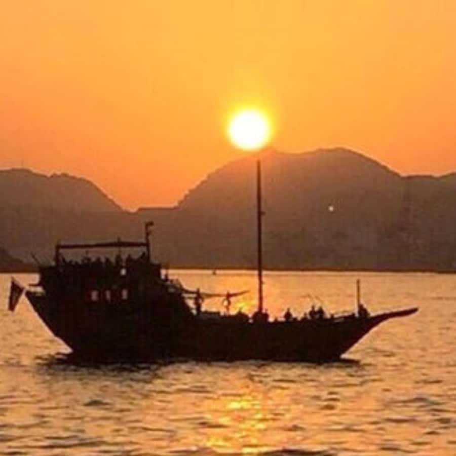 Muscat: Omani Traditional Dhow Sunset Cruise - Al Alam Palace from the water