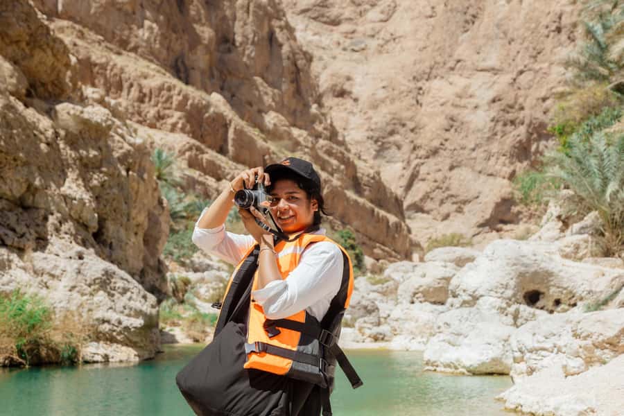 Oman’s Hidden Gems: Wadi Shab & Bimmah Sinkhole - Walking into Wadi Shab