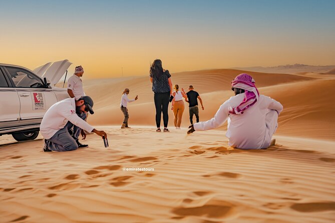 Overnight Desert Safari with BBQ Dinner & Breakfast Abu Dhabi - Arriving at the Bedouin-style camp