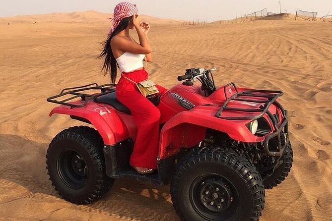 Private 4Hour Desert Adventure: Dune Bashing, Camel Ride & Photos - Quad bikes and dune buggies: add speed with care