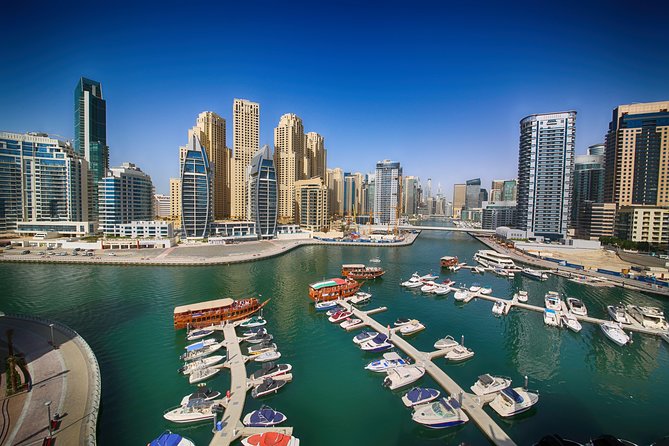 Private Full Day Dubai City Tour - Driving toward Dubai Marina and the coast