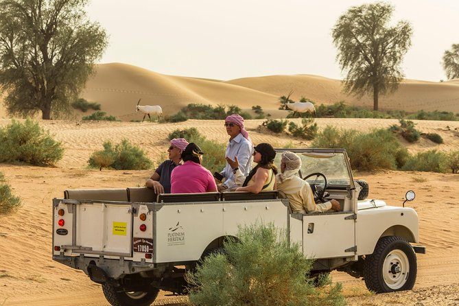 Private Vintage Land Rover Heritage Desert Safari- 4 Course Dinner & Activities - Leaving Dubai between 2 and 4:30 p.m.