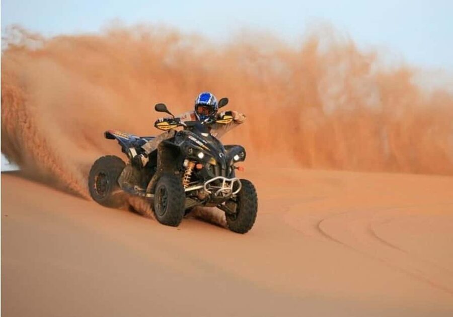 Qatar: ATV & Quad Dune Bashing, Camel Ride, & Sandboarding - Pickup and the road to the dunes