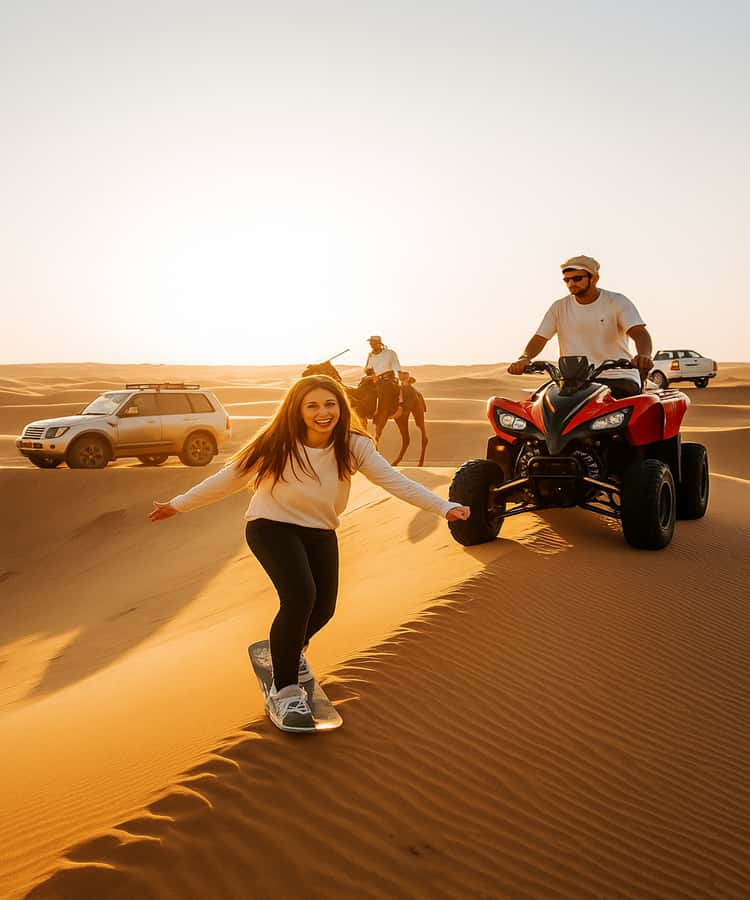 Qatar: Desert Safari, Camel Ride, Inland sea, Sandboarding - Leaving Doha in an air-conditioned 4x4