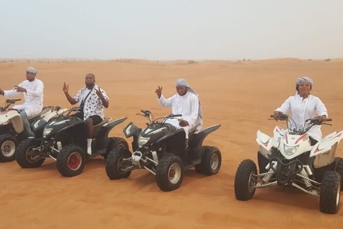 Quad Bike Dubai Desert Safari with BBQ Dinner Sandboard and Show - Quad biking and sandboarding: fun, but not an all-day ride