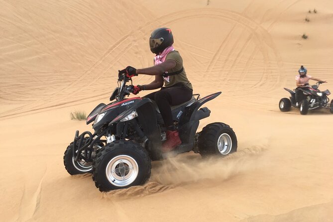 Quad biking tour with or without pick and drop(Abu dhbai ) - Getting started with the ATV