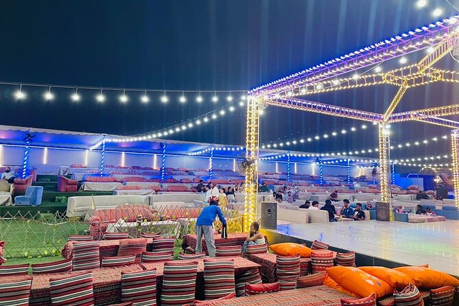 Red Dunes Desert Safari Dubai with Dinner Buffet, Show & Transfer - Belly dance, Tanoura, and fire performances