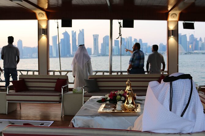 See Doha from the Sea - Daylight, sunset, and city lights