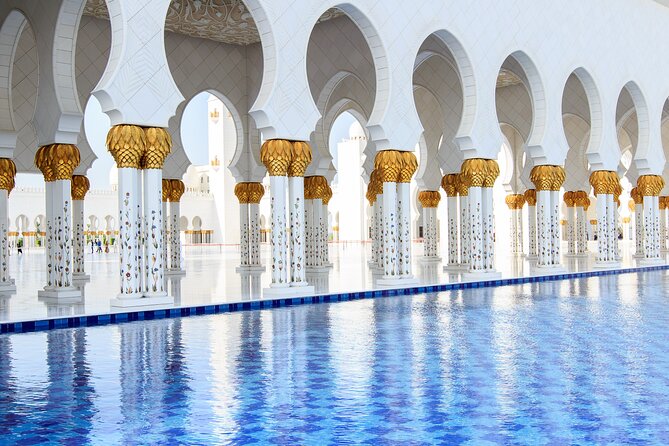 Sheikh Zayed Mosque Half Day Tour in Abu Dhabi - Marble, floral designs, and the great courtyard