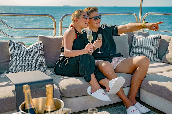 Sunseeker Superyacht: VIP Dining, Premium Drinks & Music - Boarding Encore at Dubai Harbour
