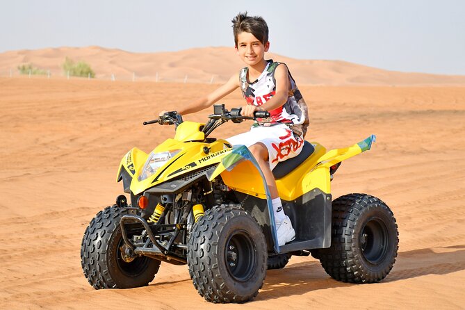 Sunset Desert Safari Quad bike Camel ride Sand Board & BBQ Dinner - BBQ dinner, vegetarian food, and drinks