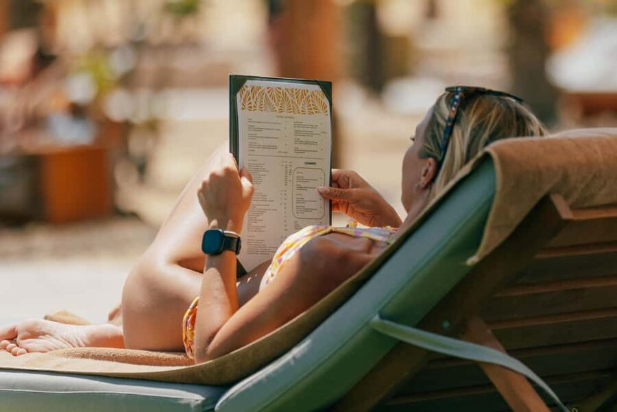 Terra Solis: Unwind and Re-Energize by the Pool - Food and drinks with AED100 to spend