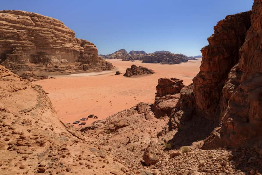Wadi Rum: Guided Jeep Tour With Overnight Stay and Meals - Sandboarding and Abu Khashaba Canyon