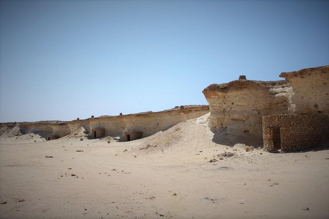 West Coast tour, Zekreet, Richard Serra Sculpture, Mushroom Rock Formation - Mushroom rock formations and the Cinema City warning
