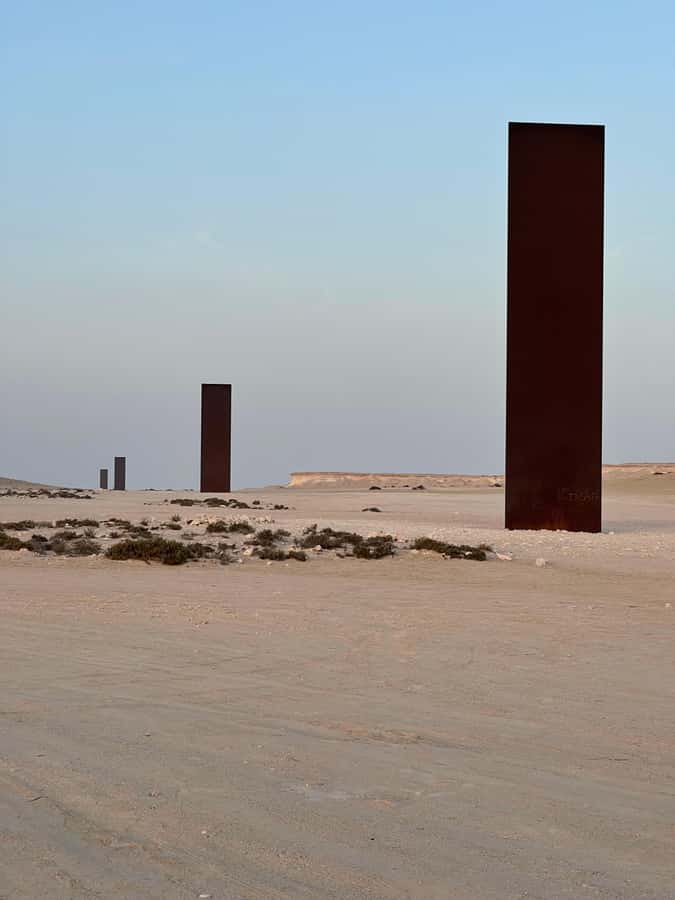 West Qatar tour to Richard Sierra sculpture,Umbrella Rock - Who will enjoy this outing most?